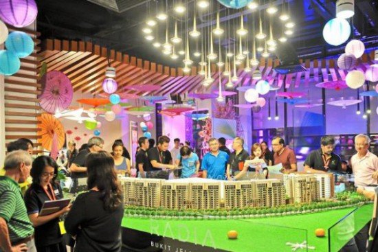 Visitors checking out the scale model at the Radia Offices launch (Photo from The Star Online)