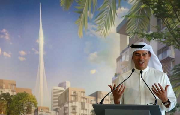 Chairman of Dubai Emaar property Mohamed al-abbar at the press conference in Dubai on 10 March 2016. (MARWAN NAAMANI/AFP/Getty Images)