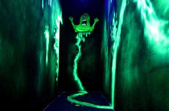 Slimer greets you on your journey through the maze